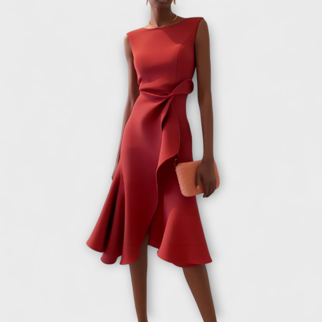 MARISSA™ – Robe sans manches élégante effet portefeuille