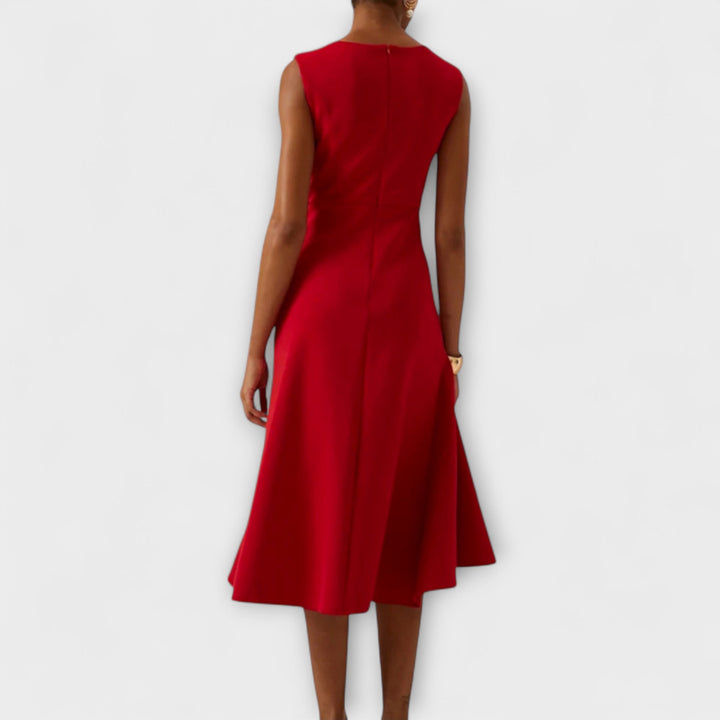 MARISSA™ – Robe sans manches élégante effet portefeuille