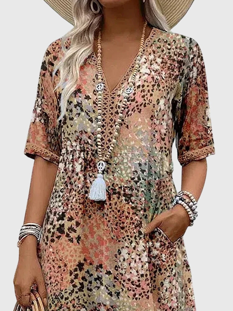 Yvonna™ | Robe longue florale élégante