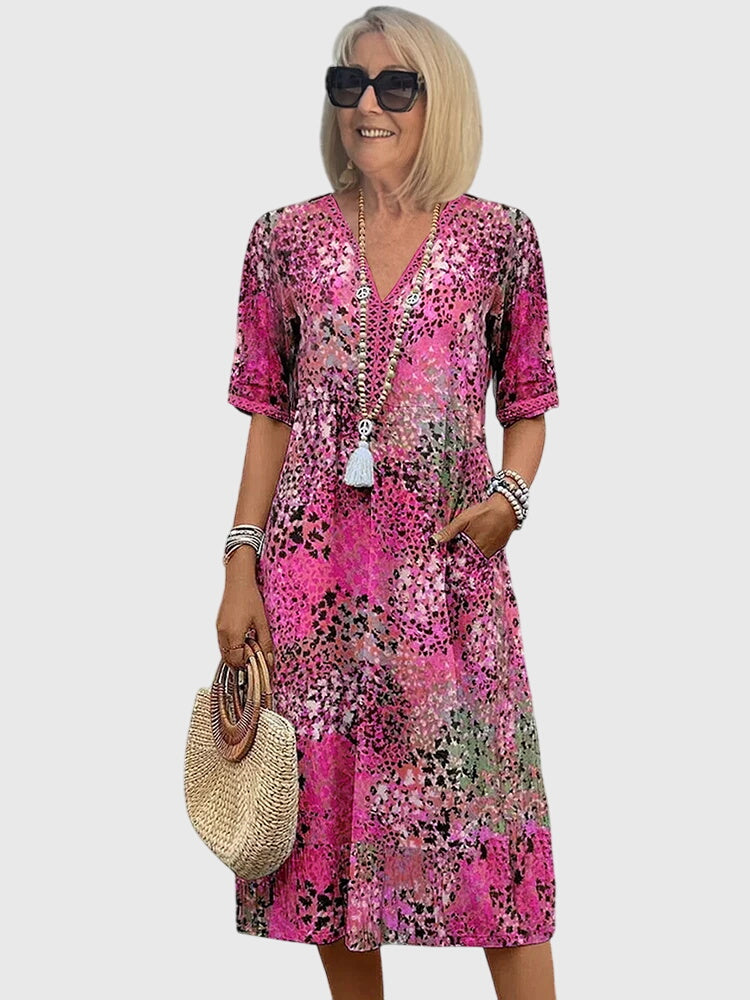 Yvonna™ | Robe longue florale élégante