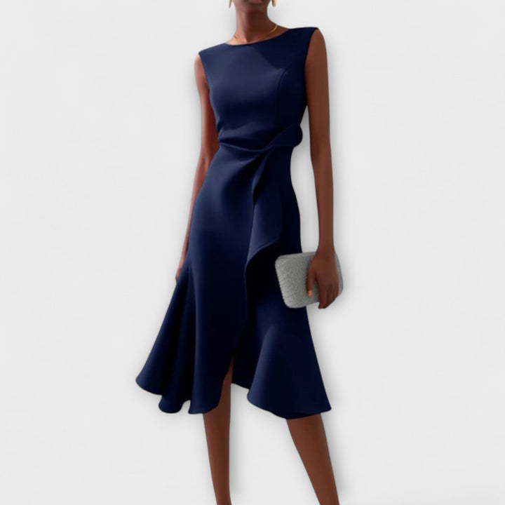 MARISSA™ – Robe sans manches élégante effet portefeuille