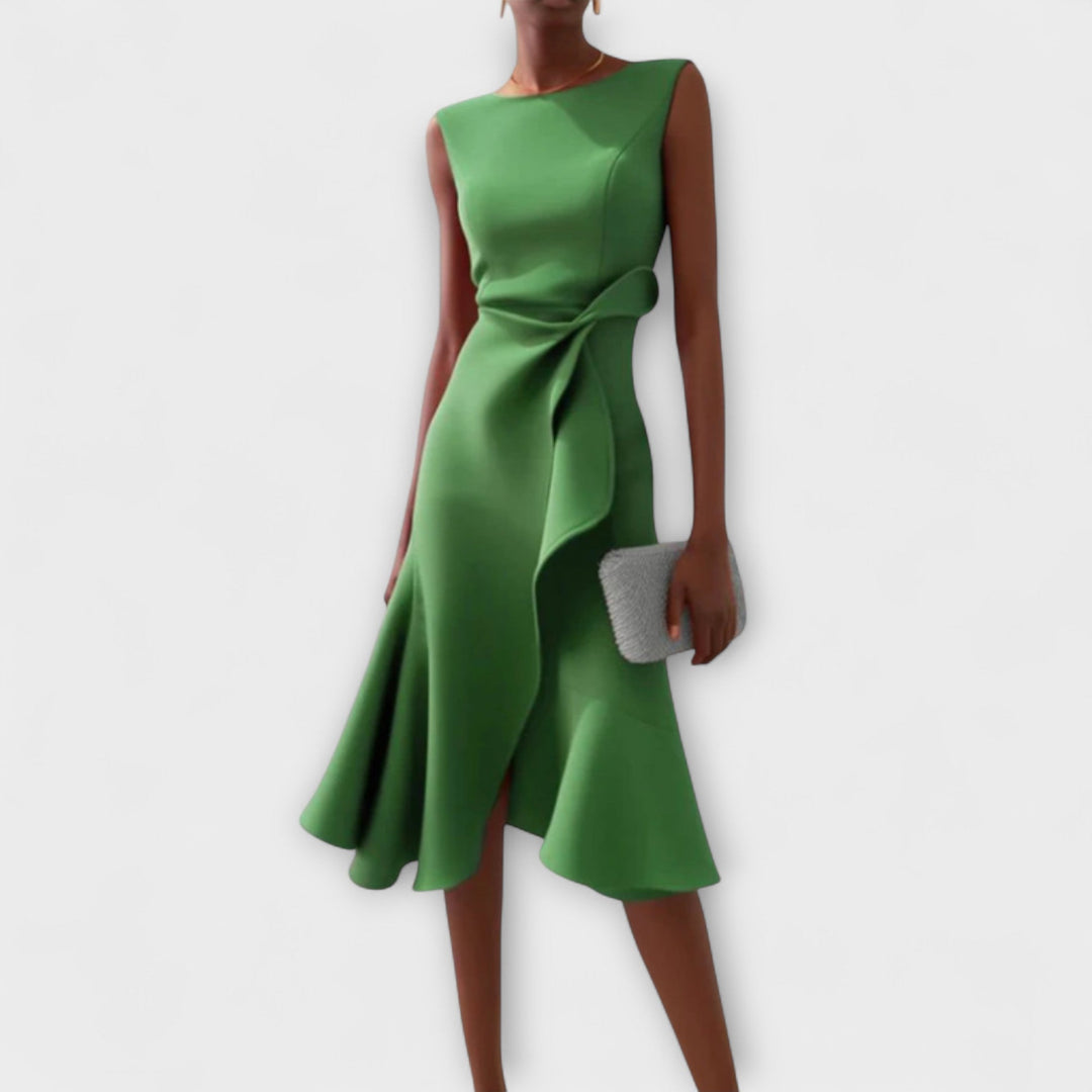 MARISSA™ – Robe sans manches élégante effet portefeuille