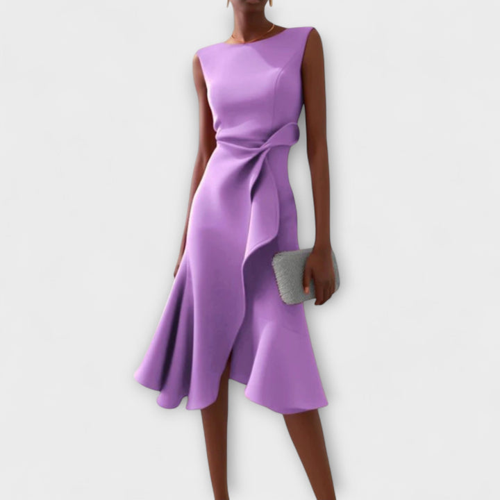 MARISSA™ – Robe sans manches élégante effet portefeuille