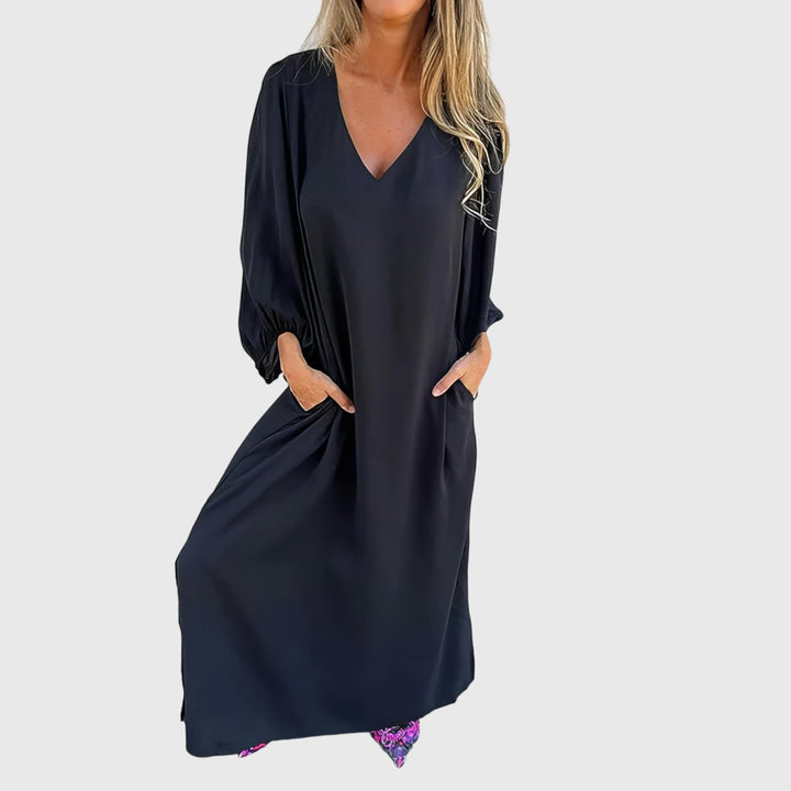 Carol™ - Longue robe bohème avec poches