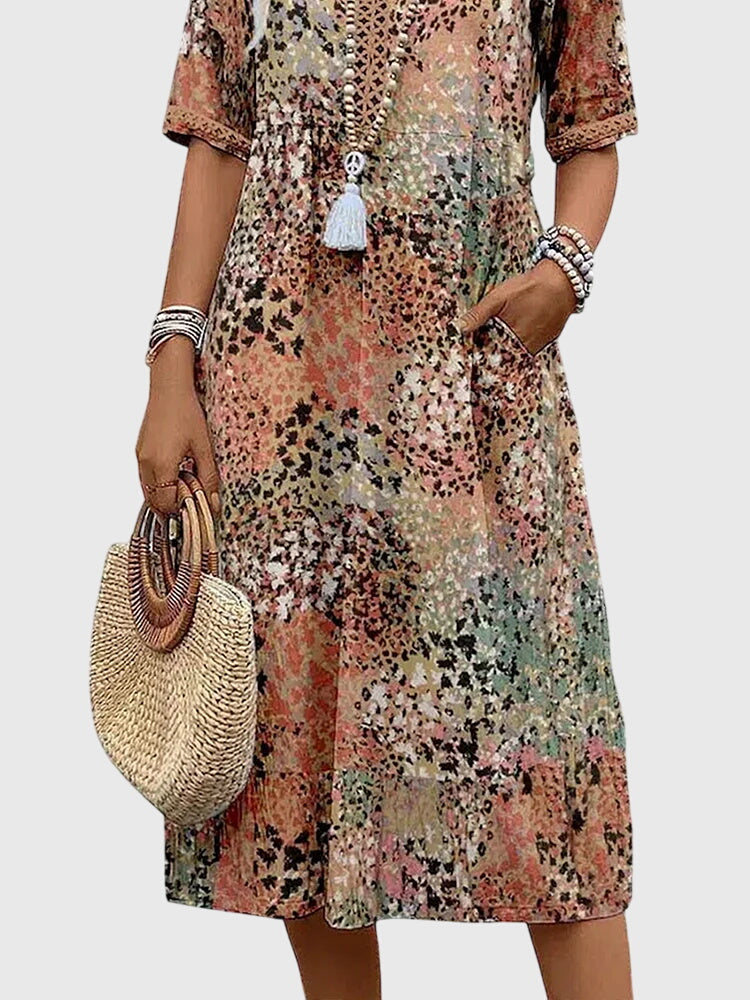 Yvonna™ | Robe longue florale élégante