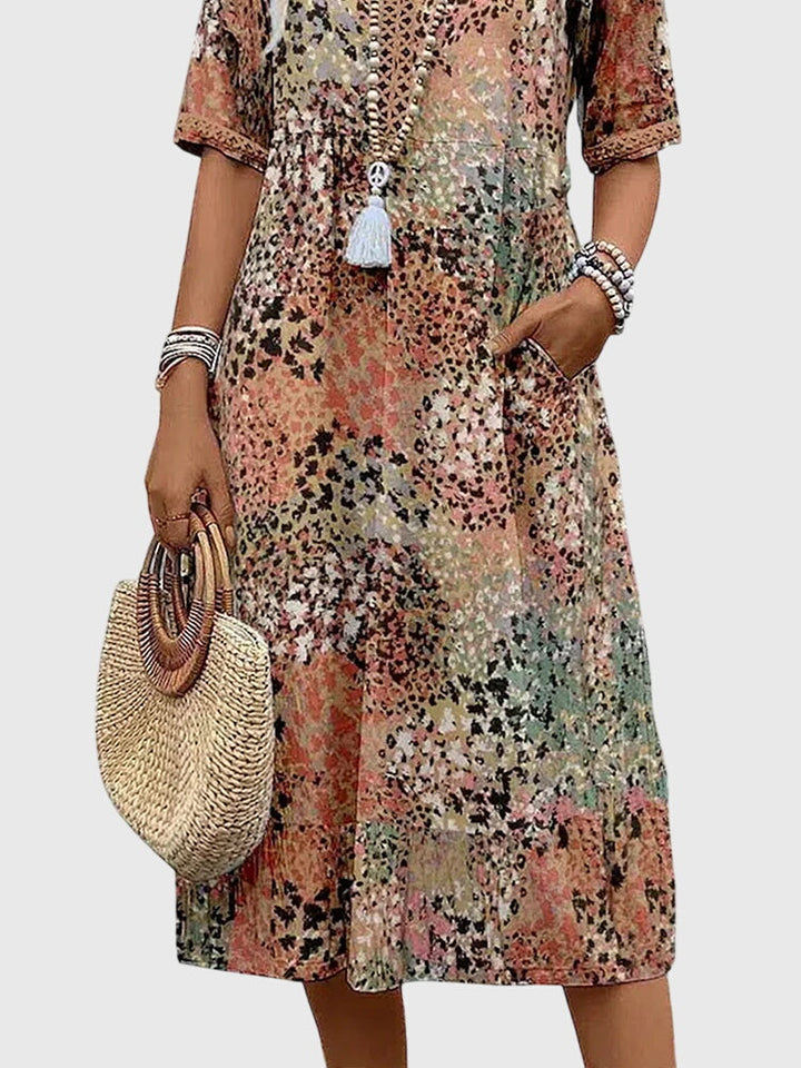 Yvonna™ | Robe longue florale élégante