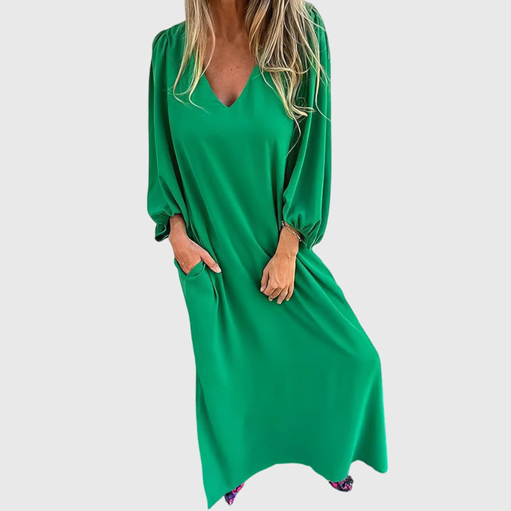 Carol™ - Longue robe bohème avec poches