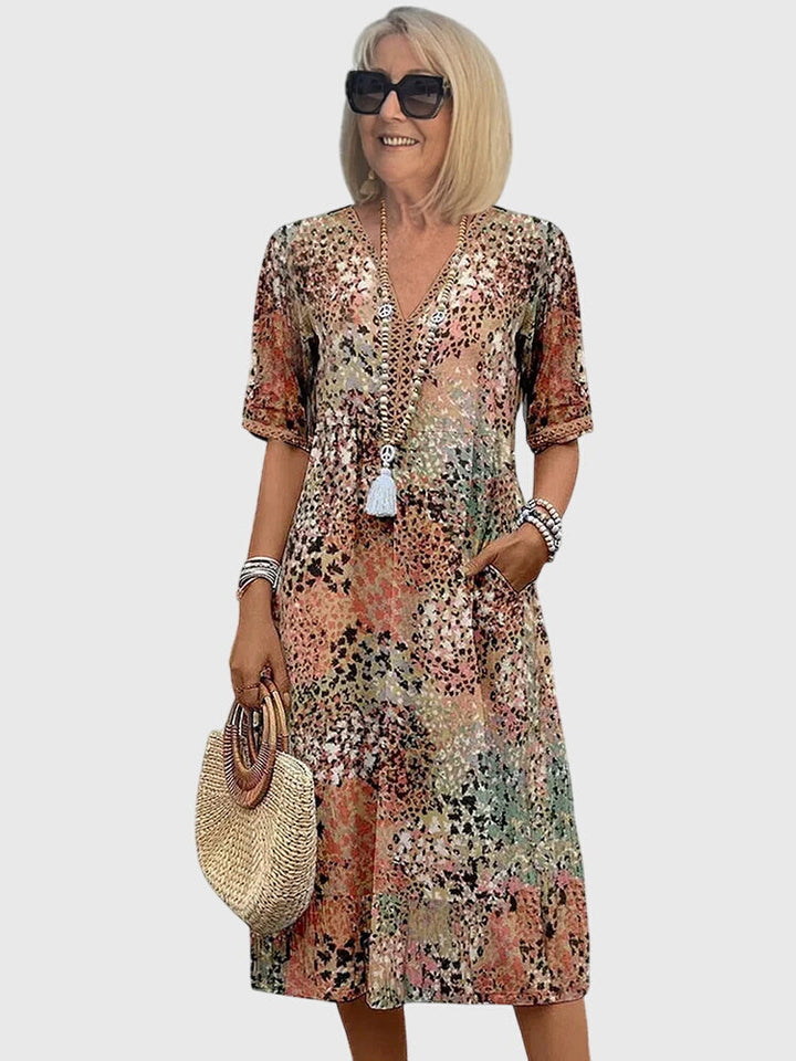 Yvonna™ | Robe longue florale élégante
