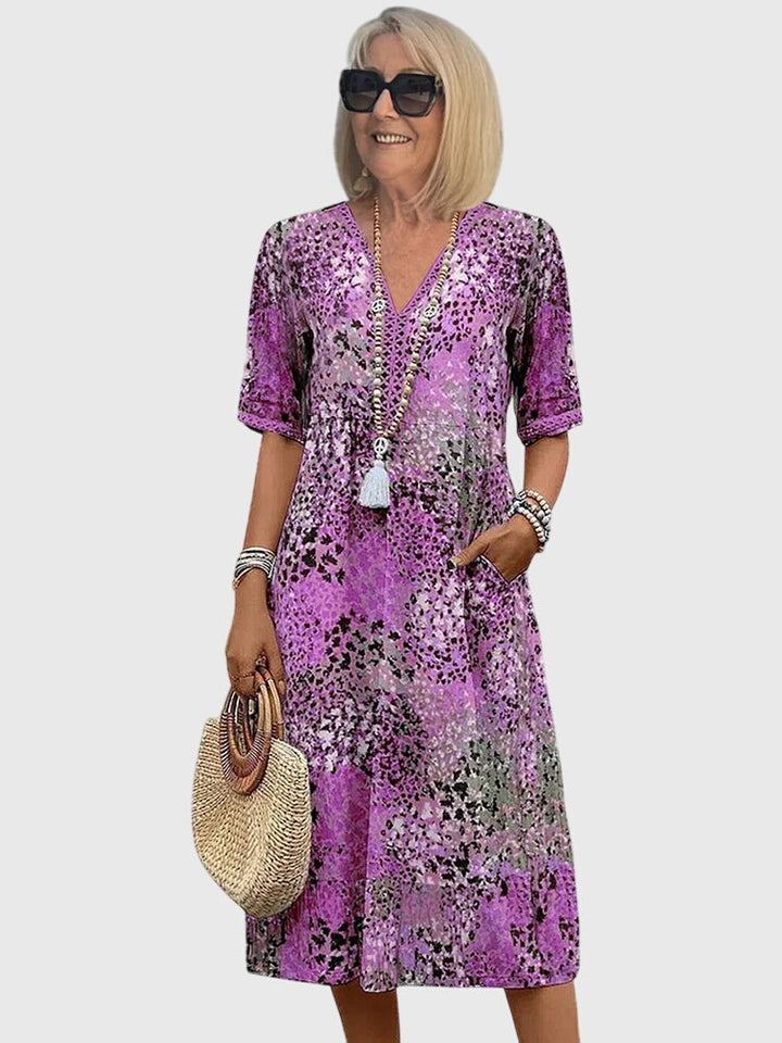 Yvonna™ | Robe longue florale élégante