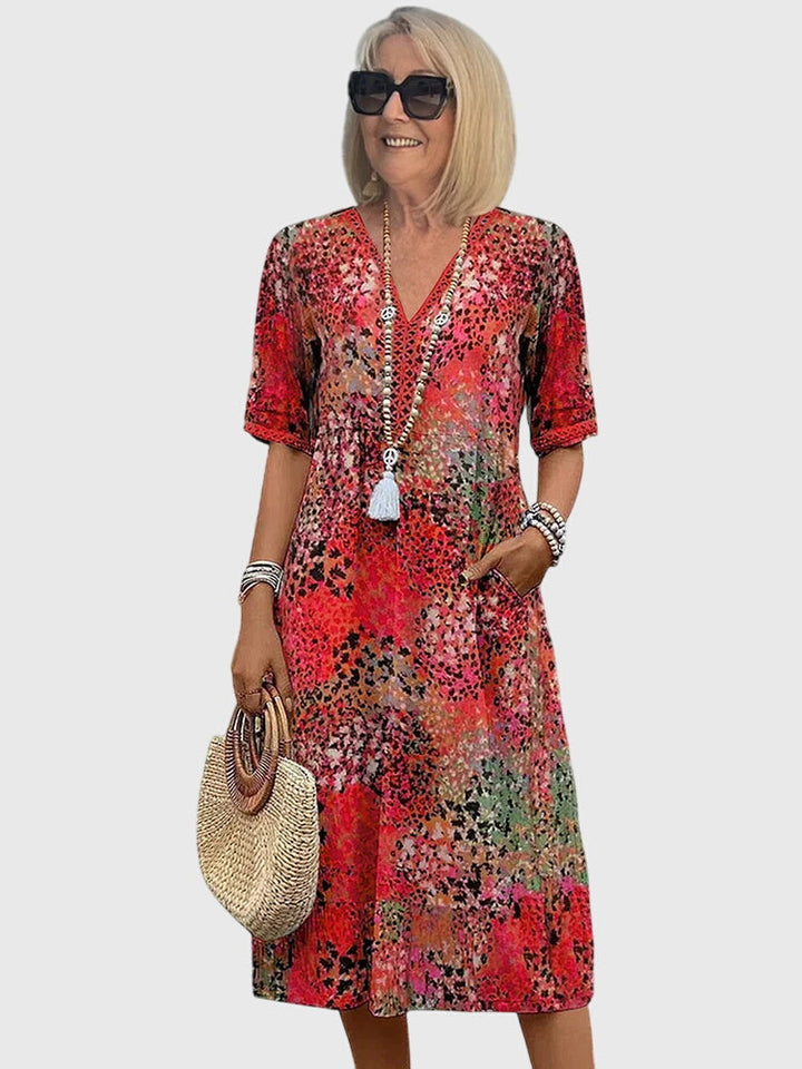 Yvonna™ | Robe longue florale élégante